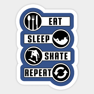 Eat Sleep Skate Repeat by Basement Mastermind Sticker